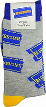 Load image into Gallery viewer, BlockBuster Crew Socks 2 Pk
