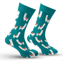 Load image into Gallery viewer, Green Llama Socks
