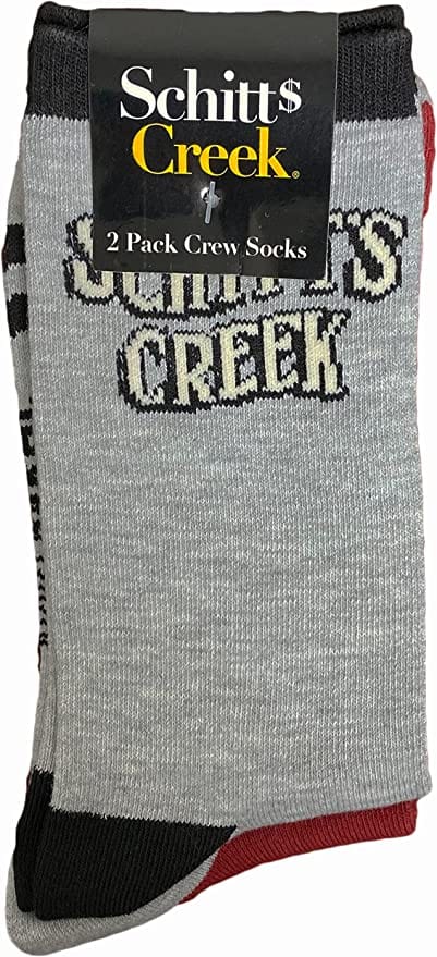 Schitt's Creek Assorted Crew Socks with Funny Quotes 2 Pk